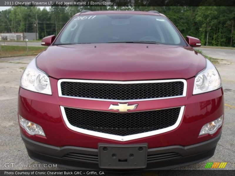Red Jewel Metallic / Ebony/Ebony 2011 Chevrolet Traverse LT