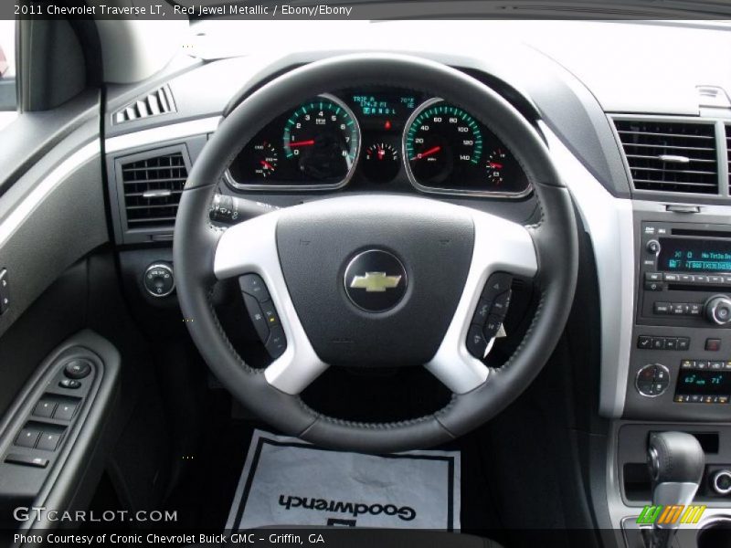 Red Jewel Metallic / Ebony/Ebony 2011 Chevrolet Traverse LT