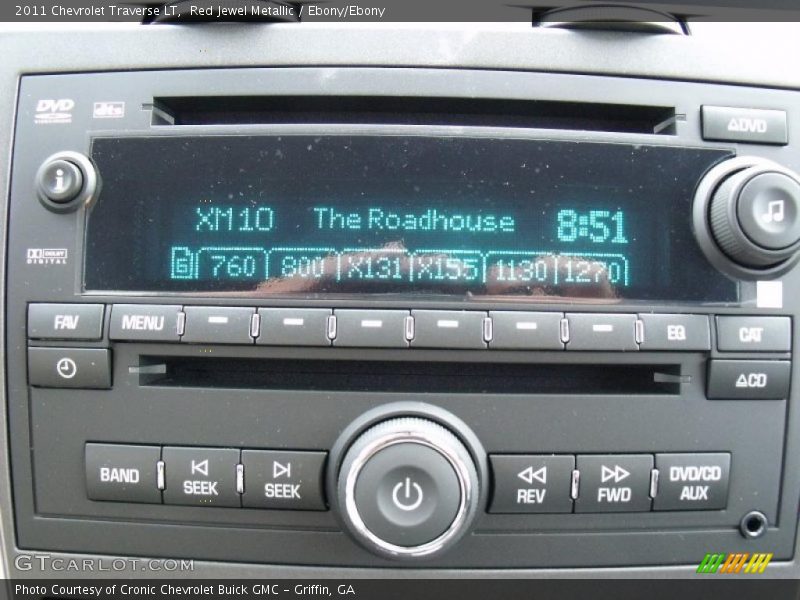 Red Jewel Metallic / Ebony/Ebony 2011 Chevrolet Traverse LT