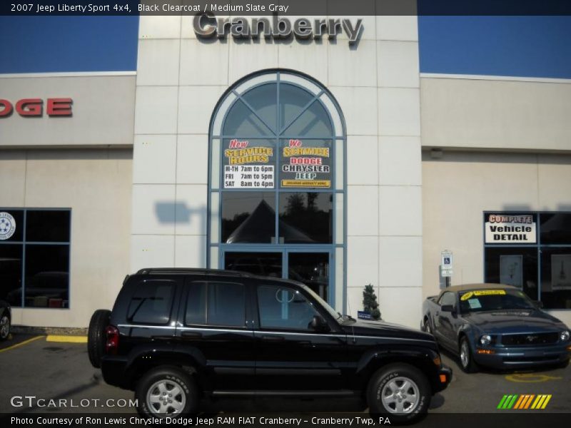 Black Clearcoat / Medium Slate Gray 2007 Jeep Liberty Sport 4x4