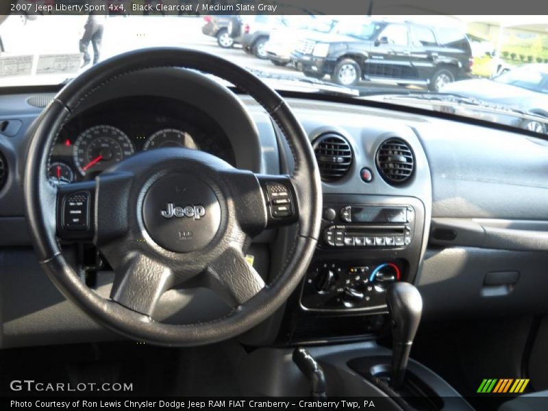 Black Clearcoat / Medium Slate Gray 2007 Jeep Liberty Sport 4x4