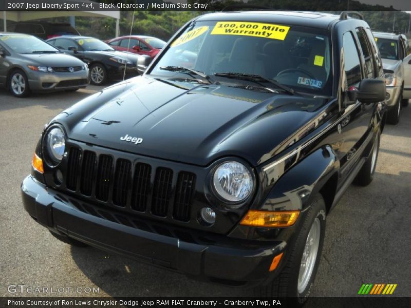 Black Clearcoat / Medium Slate Gray 2007 Jeep Liberty Sport 4x4