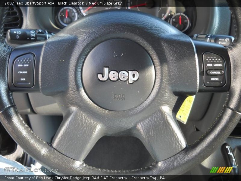 Black Clearcoat / Medium Slate Gray 2007 Jeep Liberty Sport 4x4