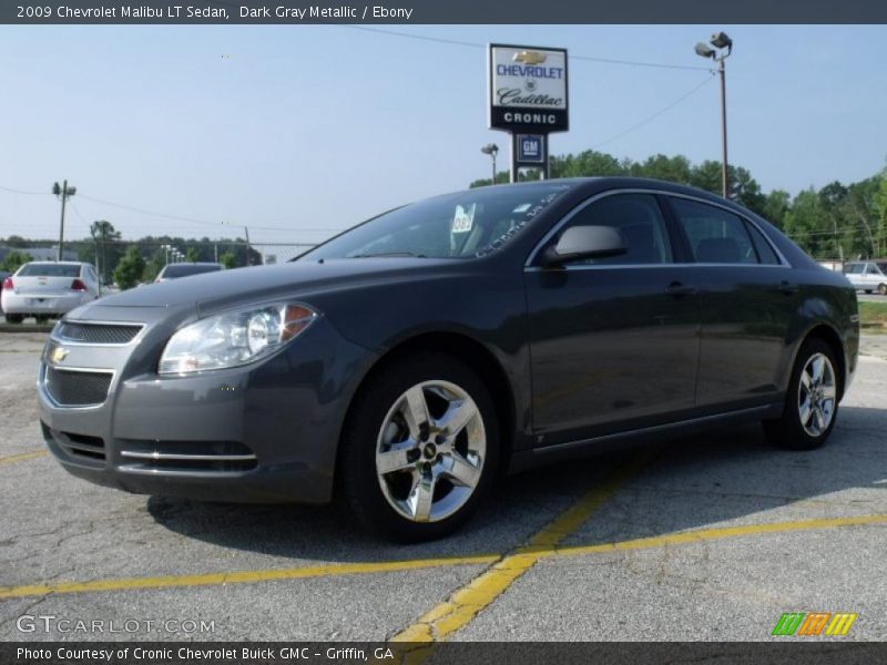 Dark Gray Metallic / Ebony 2009 Chevrolet Malibu LT Sedan