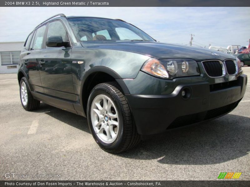 Highland Green Metallic / Terracotta 2004 BMW X3 2.5i