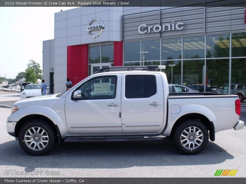 Radiant Silver Metallic / Steel 2010 Nissan Frontier LE Crew Cab 4x4