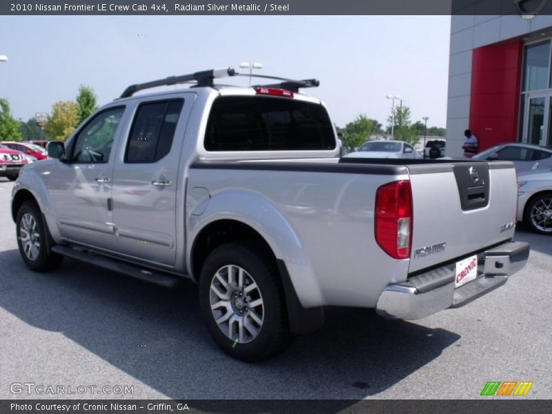 Radiant Silver Metallic / Steel 2010 Nissan Frontier LE Crew Cab 4x4