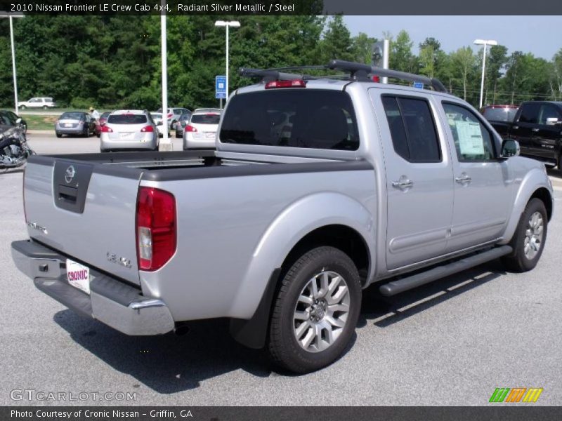 Radiant Silver Metallic / Steel 2010 Nissan Frontier LE Crew Cab 4x4