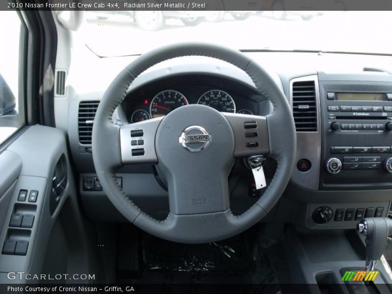 Radiant Silver Metallic / Steel 2010 Nissan Frontier LE Crew Cab 4x4