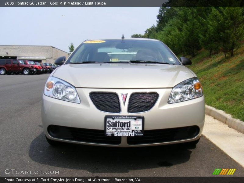 Gold Mist Metallic / Light Taupe 2009 Pontiac G6 Sedan
