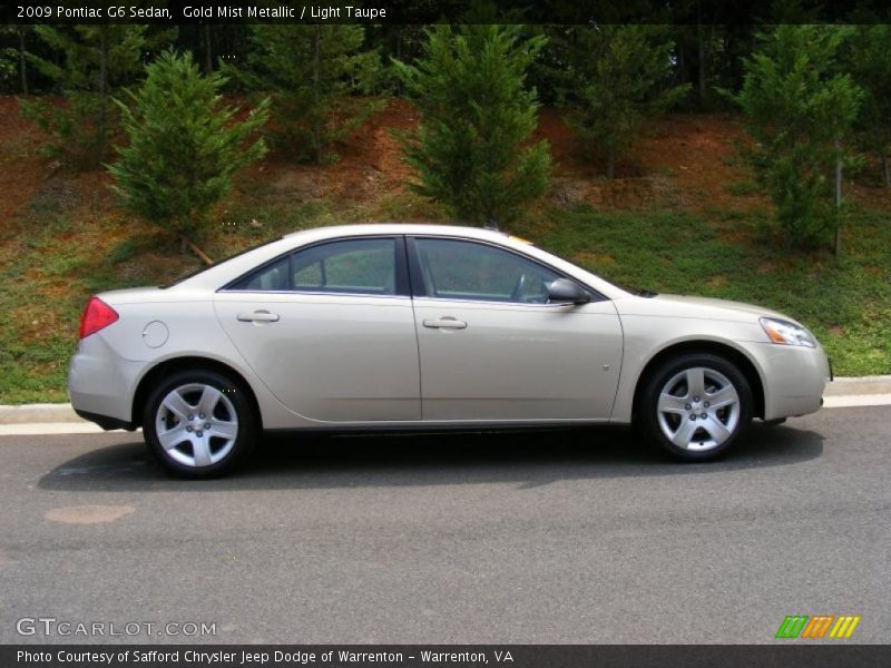 Gold Mist Metallic / Light Taupe 2009 Pontiac G6 Sedan