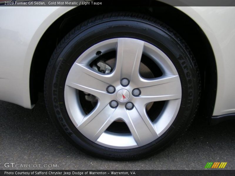 Gold Mist Metallic / Light Taupe 2009 Pontiac G6 Sedan
