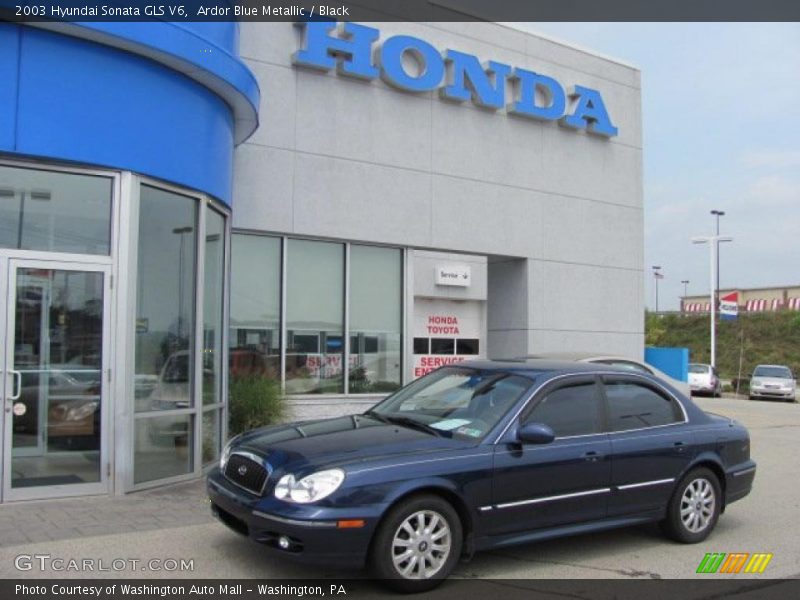 Ardor Blue Metallic / Black 2003 Hyundai Sonata GLS V6
