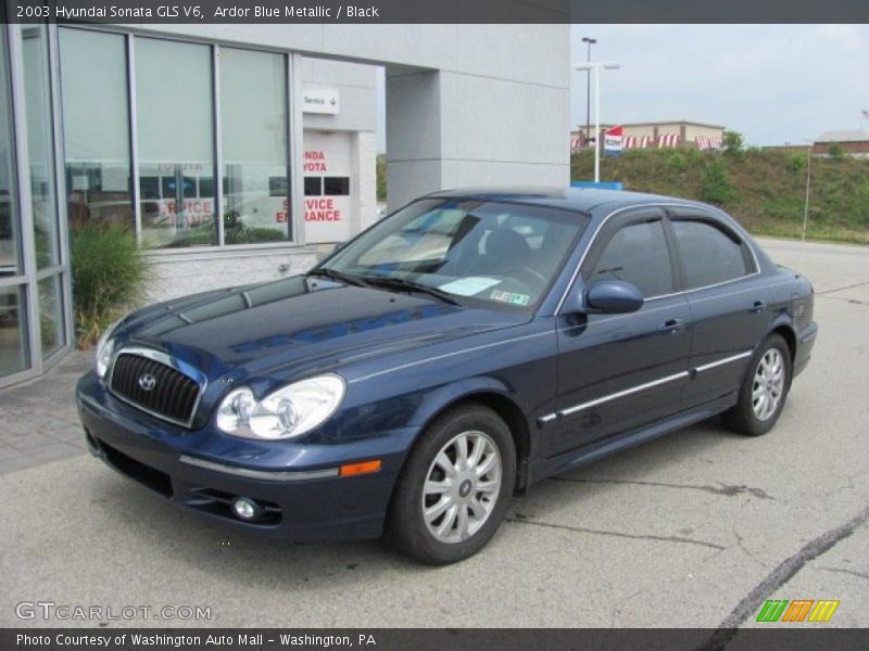 Ardor Blue Metallic / Black 2003 Hyundai Sonata GLS V6