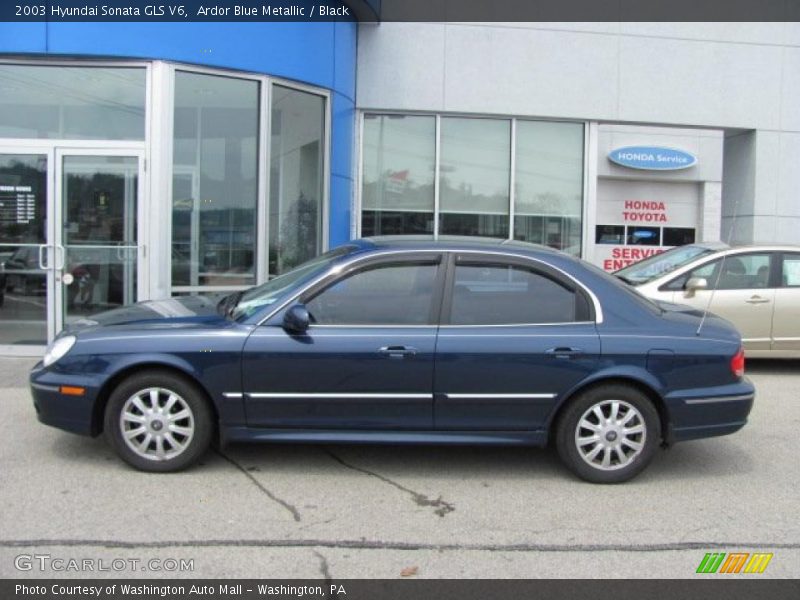 Ardor Blue Metallic / Black 2003 Hyundai Sonata GLS V6