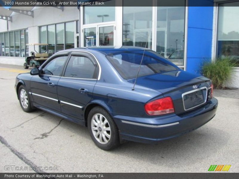 Ardor Blue Metallic / Black 2003 Hyundai Sonata GLS V6