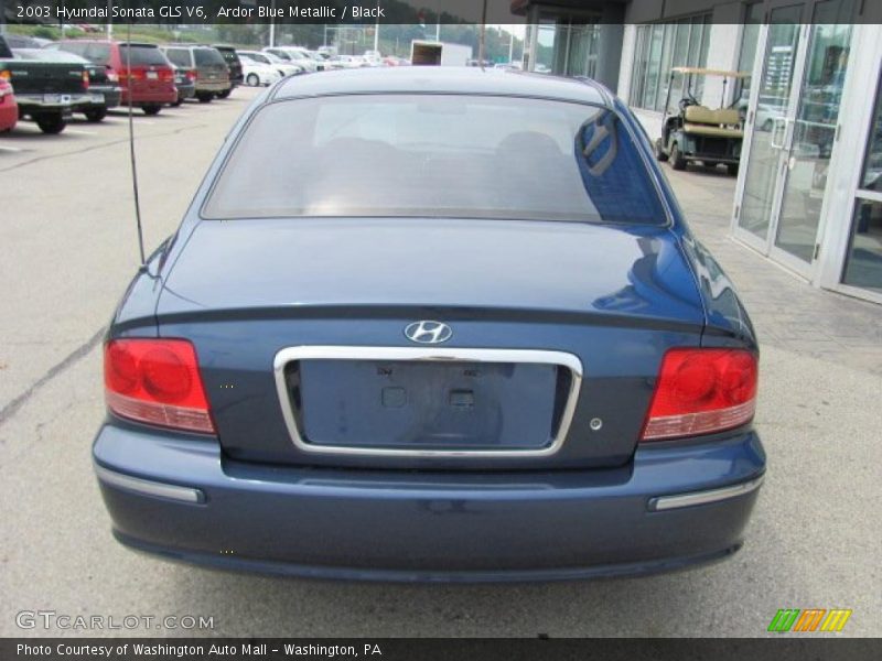 Ardor Blue Metallic / Black 2003 Hyundai Sonata GLS V6