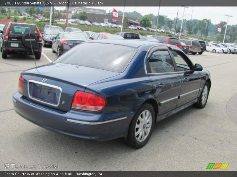 Ardor Blue Metallic / Black 2003 Hyundai Sonata GLS V6