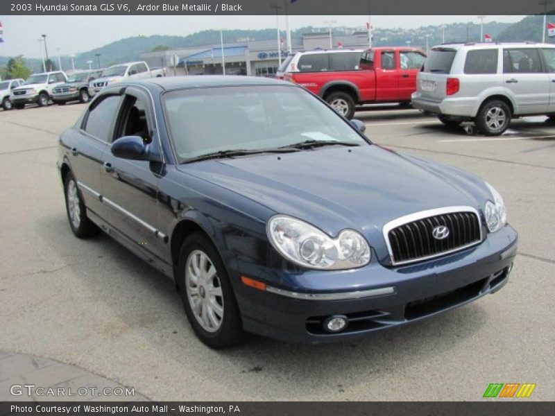 Ardor Blue Metallic / Black 2003 Hyundai Sonata GLS V6