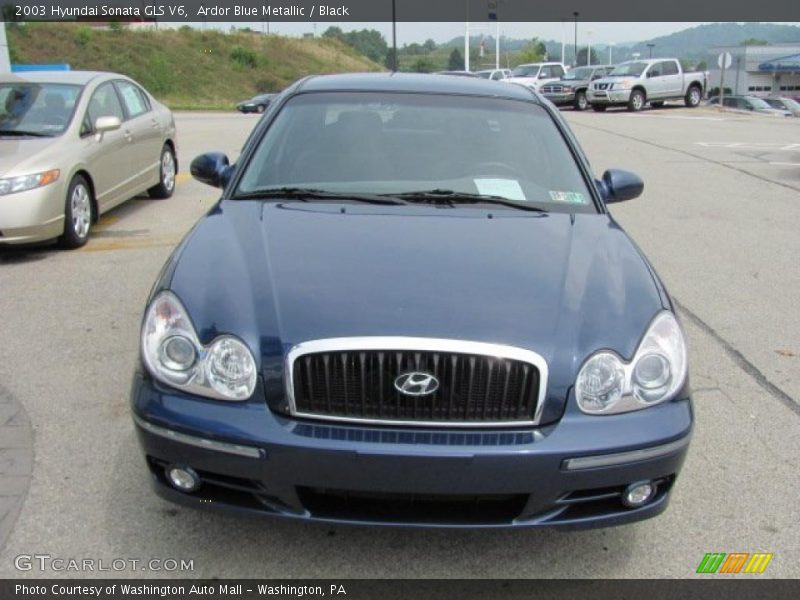 Ardor Blue Metallic / Black 2003 Hyundai Sonata GLS V6