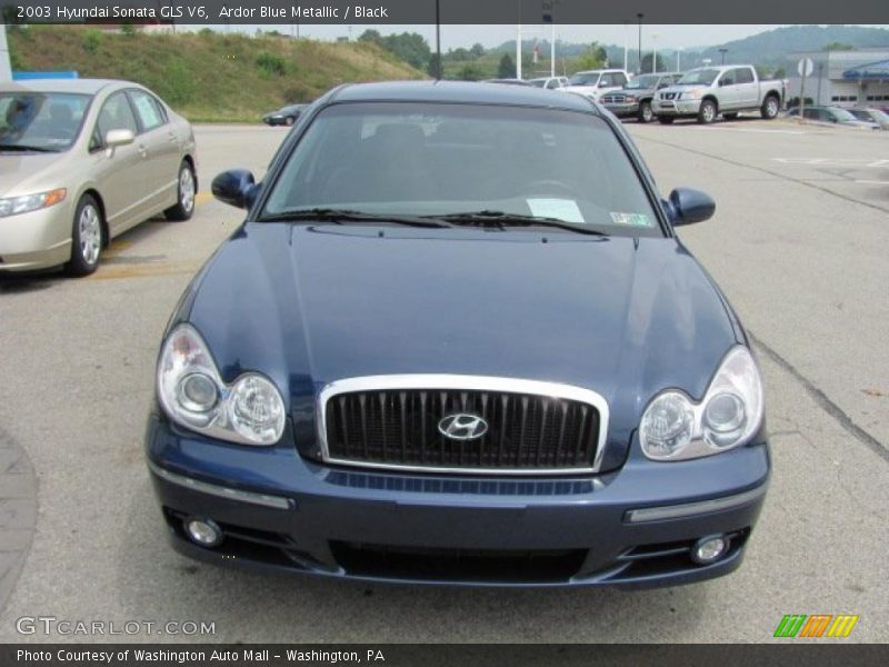 Ardor Blue Metallic / Black 2003 Hyundai Sonata GLS V6