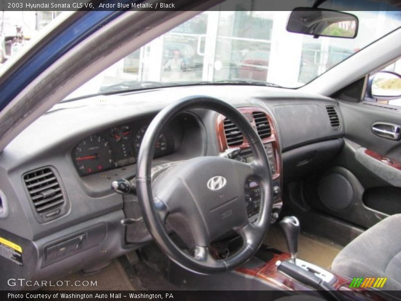 Ardor Blue Metallic / Black 2003 Hyundai Sonata GLS V6