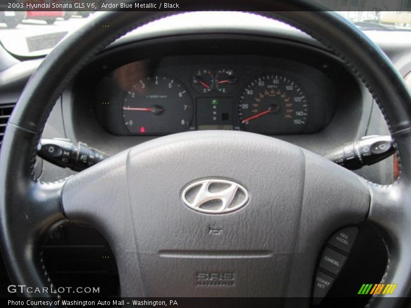 Ardor Blue Metallic / Black 2003 Hyundai Sonata GLS V6