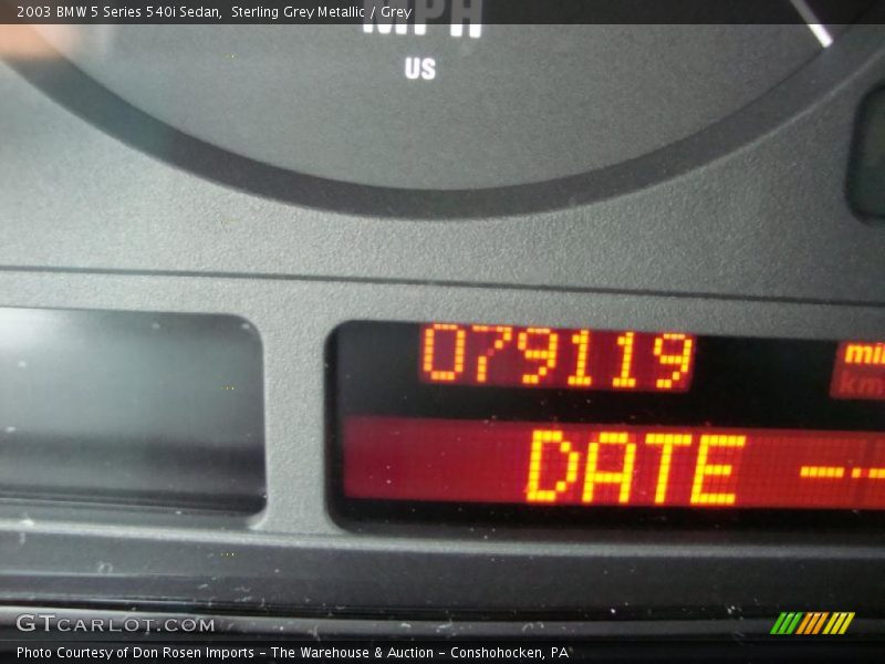 Sterling Grey Metallic / Grey 2003 BMW 5 Series 540i Sedan