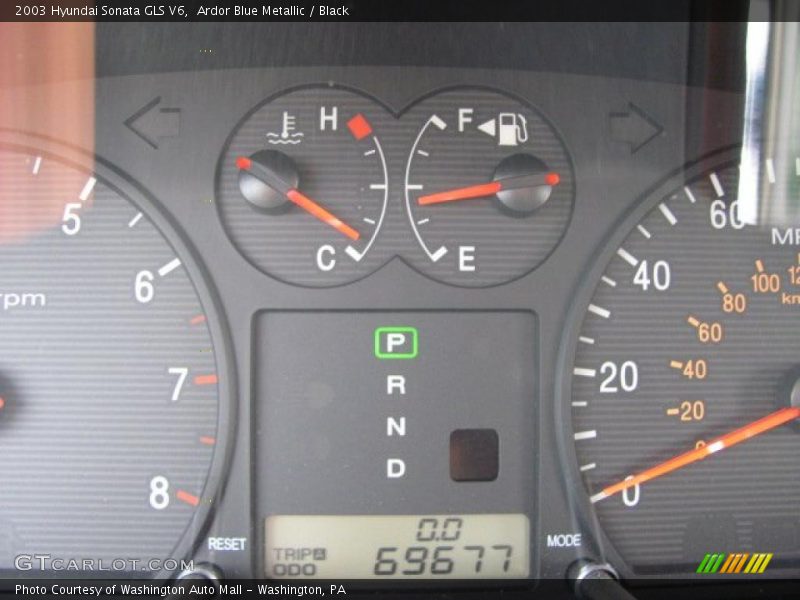 Ardor Blue Metallic / Black 2003 Hyundai Sonata GLS V6