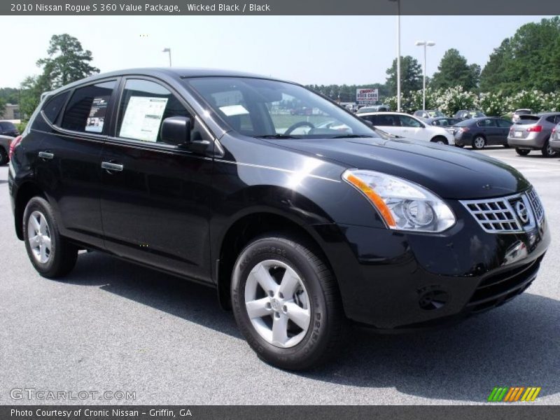Wicked Black / Black 2010 Nissan Rogue S 360 Value Package