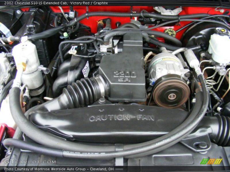 Victory Red / Graphite 2002 Chevrolet S10 LS Extended Cab