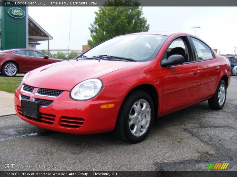 Flame Red / Dark Slate Gray 2005 Dodge Neon SXT