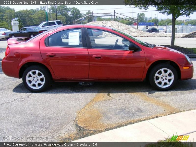 Blaze Red Crystal Pearl / Dark Slate Gray 2003 Dodge Neon SXT
