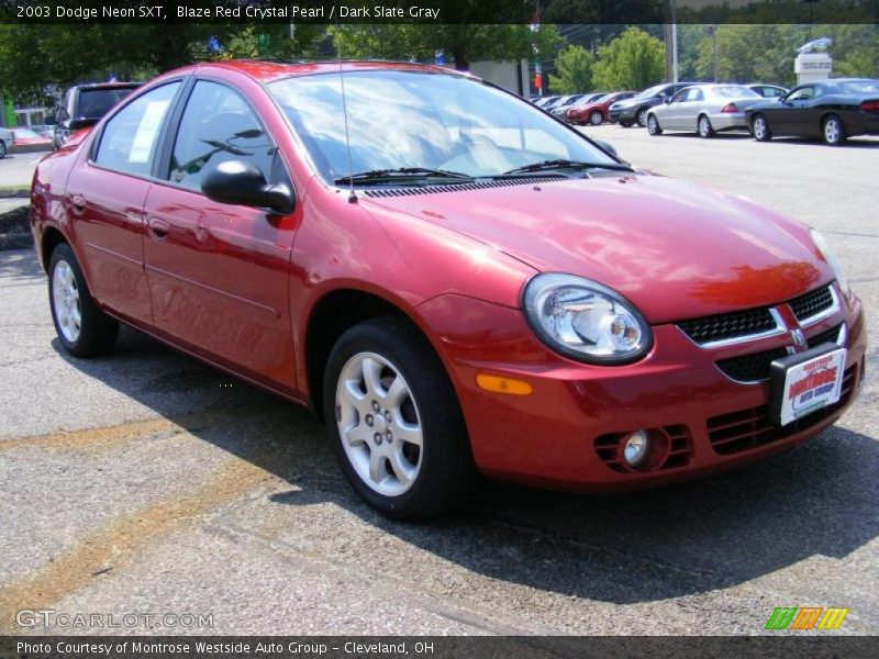 Blaze Red Crystal Pearl / Dark Slate Gray 2003 Dodge Neon SXT