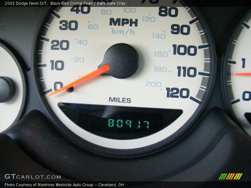 Blaze Red Crystal Pearl / Dark Slate Gray 2003 Dodge Neon SXT