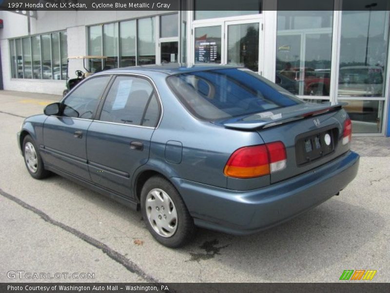 Cyclone Blue Metallic / Gray 1997 Honda Civic LX Sedan