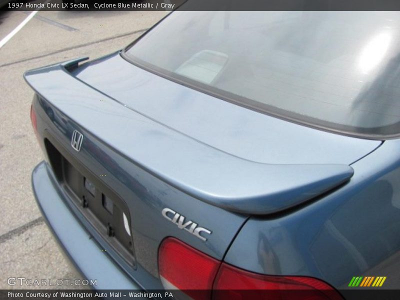 Cyclone Blue Metallic / Gray 1997 Honda Civic LX Sedan