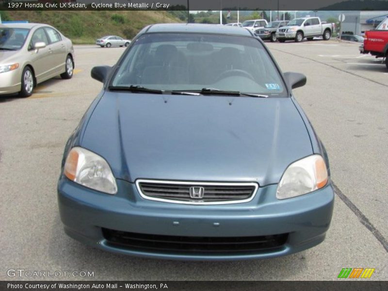Cyclone Blue Metallic / Gray 1997 Honda Civic LX Sedan