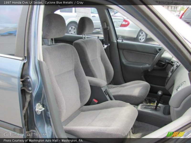 Cyclone Blue Metallic / Gray 1997 Honda Civic LX Sedan