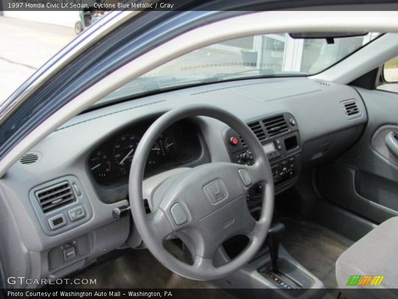 Cyclone Blue Metallic / Gray 1997 Honda Civic LX Sedan
