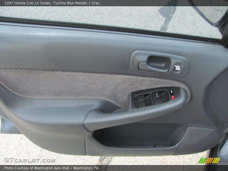 Cyclone Blue Metallic / Gray 1997 Honda Civic LX Sedan