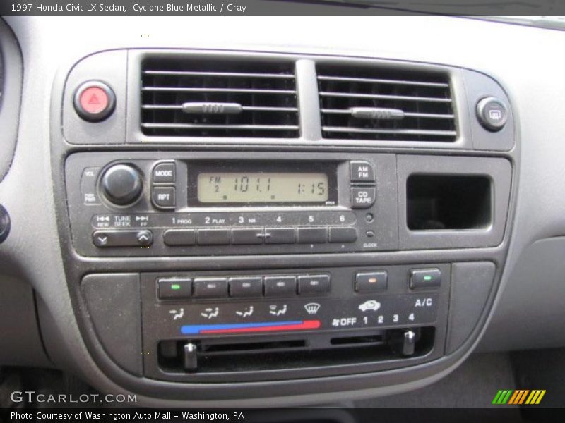 Cyclone Blue Metallic / Gray 1997 Honda Civic LX Sedan
