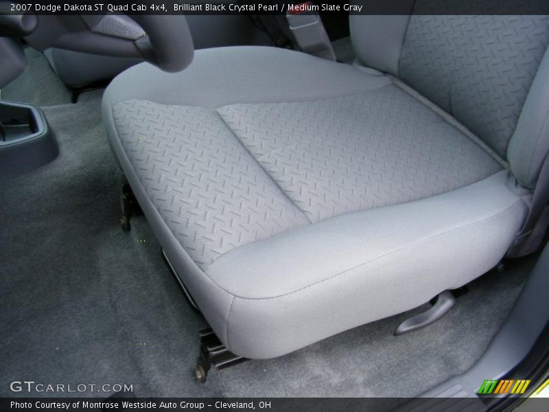 Brilliant Black Crystal Pearl / Medium Slate Gray 2007 Dodge Dakota ST Quad Cab 4x4