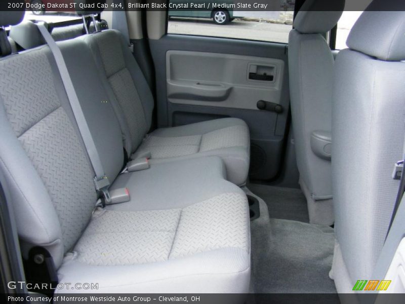 Brilliant Black Crystal Pearl / Medium Slate Gray 2007 Dodge Dakota ST Quad Cab 4x4