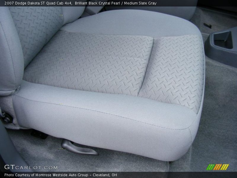 Brilliant Black Crystal Pearl / Medium Slate Gray 2007 Dodge Dakota ST Quad Cab 4x4