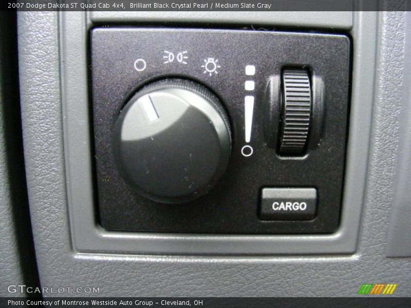 Brilliant Black Crystal Pearl / Medium Slate Gray 2007 Dodge Dakota ST Quad Cab 4x4