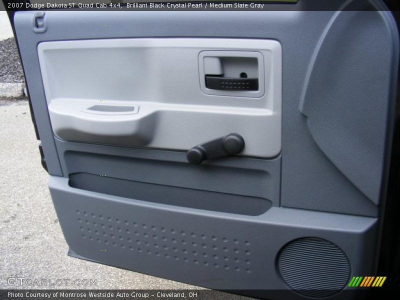 Brilliant Black Crystal Pearl / Medium Slate Gray 2007 Dodge Dakota ST Quad Cab 4x4