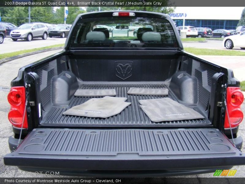 Brilliant Black Crystal Pearl / Medium Slate Gray 2007 Dodge Dakota ST Quad Cab 4x4