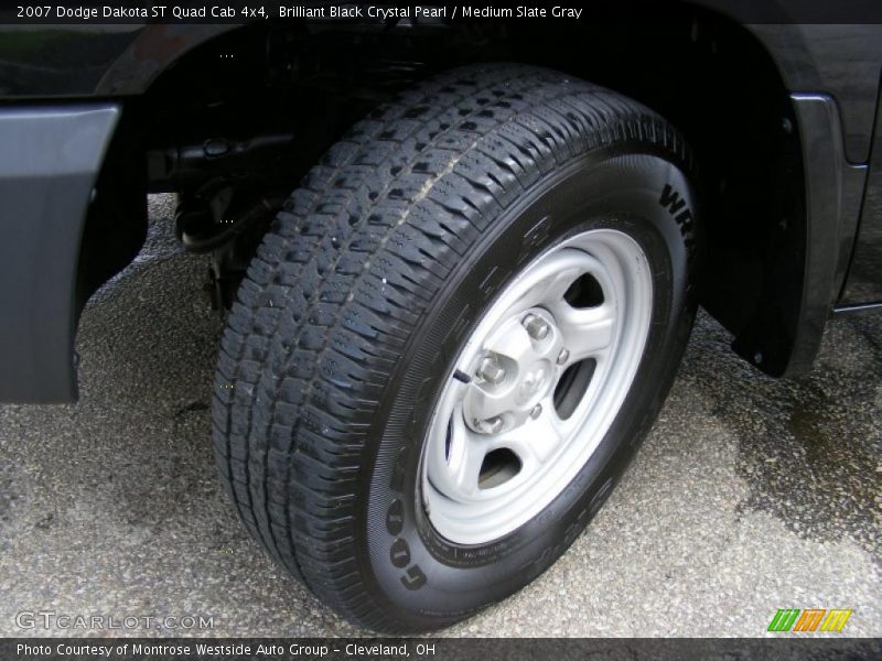 Brilliant Black Crystal Pearl / Medium Slate Gray 2007 Dodge Dakota ST Quad Cab 4x4
