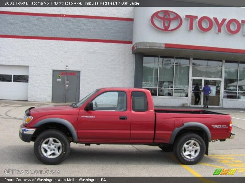 Impulse Red Pearl / Oak Beige 2001 Toyota Tacoma V6 TRD Xtracab 4x4